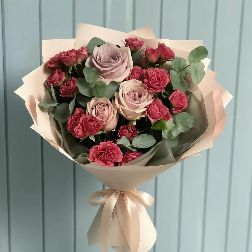 Букет цветов из: Гвоздики и Розы в Приаргунске