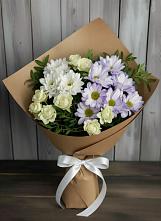 Букет цветов из:  Хризантемы и Розы #REPLACE_PRED# Приаргунске