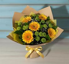 Букет цветов из:  Герберы и Хризантемы #REPLACE_PRED# Приаргунске