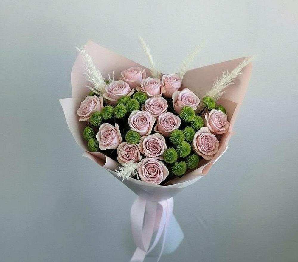 Букет цветов из: Розы и Хризантемы в Приаргунске