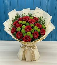 Букет цветов из:  Розы и Хризантемы в Приаргунске