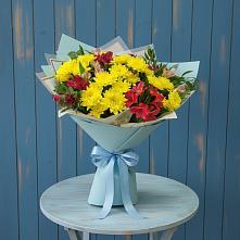 Букет цветов из:  Альстромерии и Хризантемы #REPLACE_PRED# Приаргунске